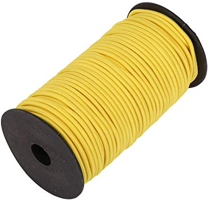 Event Decor Shop 4mm Yellow Bungee Shock Cord, 10 Metres | Stretchy & Durable Elastic Rope for Kayaks, Tent Poles, Backpacks, DIY Craft Projects, Sewing, Boating, Biking & Outdoor Use