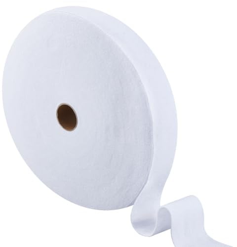 DICOSMETIC 1Rolle 45M Jelly Roll Vliesstreifen Aus Baumwollmischung Fleece Vlies 6.3cm Breit Flexible Quilt Vlies Für Jelly Roll Teppiche Vliesstreifen Wurfteppiche