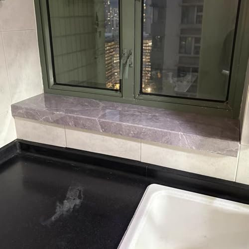 Protector de Alféizar de Ventana Cubierta de Repisa de Ventana Gris Oscuro para Proteger El Alféizar de la Ventana, Cubierta Decorativa para Alféizar de Ventana de Interior, Cubierta para Encimera de