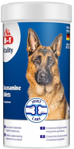 8in1 Glucosamin Tabletten - zur Nahrungsergänzung bei ausgewachsenen und älteren Hunden, 1 Dose (55 Tabletten)