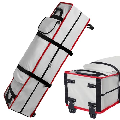 25,4 x 25,4 x 157,5 cm Baldachin-Tasche Ersatz für 10 x 10 Pop Up Baldachin mit Rollen, 600D wasserdichtes Oxford-Gewebe Zelttasche Ersatz mit 3 Griffen, Grau