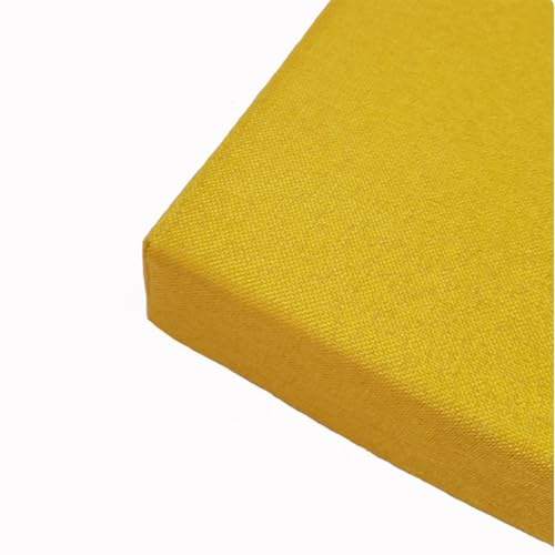 XIEMINLE Bankkissen für Innenmöbel, hochbelastbar, Schaumstoff-Stuhlkissen, Fenstersitz, Sofa, waschbar, Langstuhl-Pad, Matte für Schuhbank, Esszimmer, Terrasse, 60 x 40 x 5 cm, Gelb