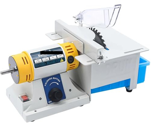 Edelsteinschleifmaschine, Mini-Tisch-Steinsäge, Edelsteinpoliermaschine, Schleifmaschine, Schmuckbearbeitungsmaschine, 750 W, for Schneiden von Steinen und Schmuck