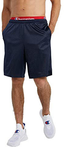 Champion Herren Shorts Lange Netz-shorts mit Taschen, Navy, L