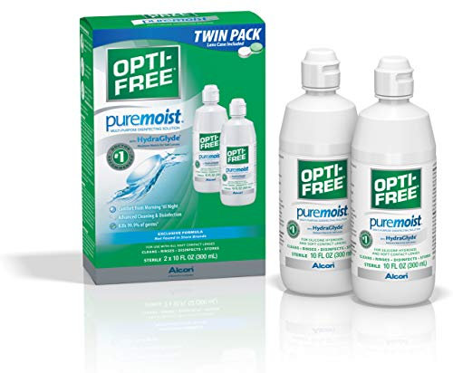 Opti-Free Puremoist Multi-Purpose Disinfecting Solution, 10 Oz (Pack of 2) by Opti-Free