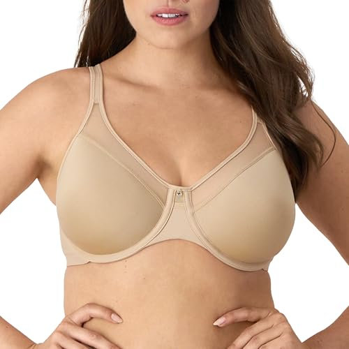 Bali Women's One Smooth U Ultra Light Illusion Neckline Underwire Bras, Nude, 38D UK