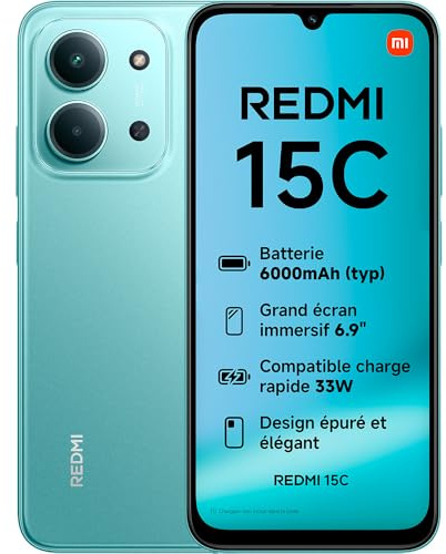 XIAOMI REDMI 15C, Smartphone 4+128GB, Verde, Display 6,9 120Hz