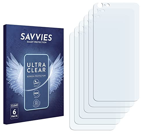 Savvies 6 Stück Schutzfolie für Apple iPhone 6S Plus Rückseite (gesamte Fläche) Displayschutz-Folie Ultra-Transparent