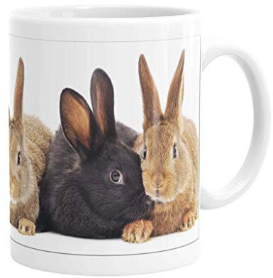 Merchandise for Fans Becher aus Keramik - 330 ml Motiv: Kaninchen (06)