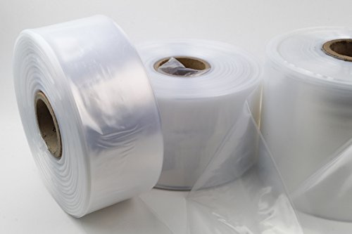 LDPE Schlauchfolie 350mm breit, 100my stark, transparent und scannerlesbar, lebensmittelechte Beutelfolie auf Rolle 250m Lauflänge