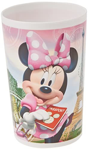 Fun House 005509 Disney Minnie Verre pour Enfant Polypropylène Rose 10 x 0,025 x 6,5 cm