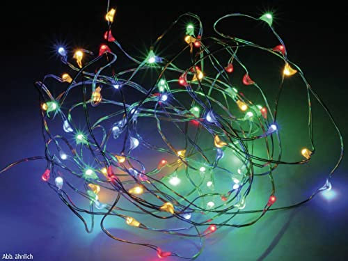 Easygift Products Silver Wire, 80 Multicolour LED Lights (395cm)