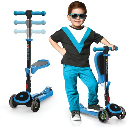 MOTORAUX Scooter,Klappbarer City-Roller Höhenverstellbar für Erwachsene und Kinder (Blau)