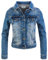 Rock Creek Damen Jeans Jacke Übergangs Jacke Denim Blouson Stretch Kurz Classic Jeansjacken Urban Stonewash D-401 Blau S