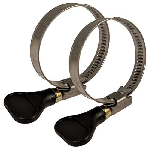 2X Jubilee Band Hose Clamps Black - 30-45mm – fits 1.5” Hosing