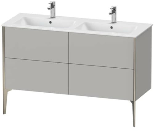 Duravit XViu 4485 Waschtischunterbau stehend, 4 Auszüge, für Doppelwaschtisch ME by Starck 233613, 1280x480 mm, XV44850B107, Farbe: champagner matt/betongrau matt