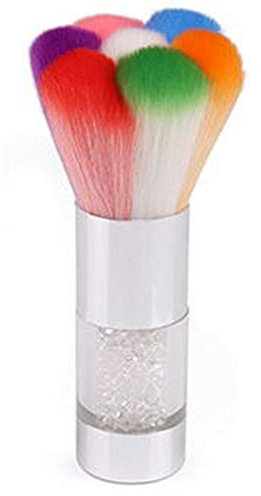 Pennello per Polvere Unghie per Pulitura Fondotinta Trucco Pennelli per Cosmesi Manicure Pedicure Strumento(Argento)