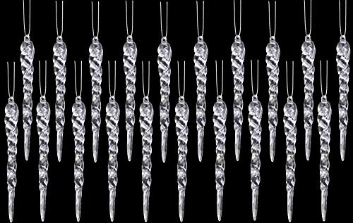 Christmas Concepts® 12cm Glitter Icicle Decorations Christmas Tree Trims (ICE, 20)