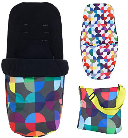 Cosatto Giggle 2 in 1 Accessory Pack – Change Bag & All Season Footmuff, Kaleidoscope