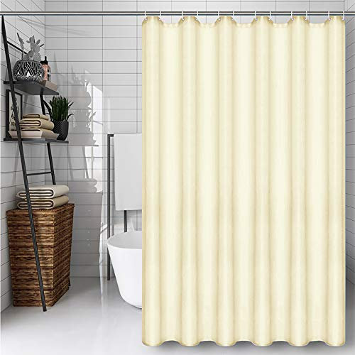CXTAI Beige Cortina de Ducha Baño 180x180 cm - Antimoho y Repelente al Agua, Lavable, de Poliéster, con 12 Ganchos