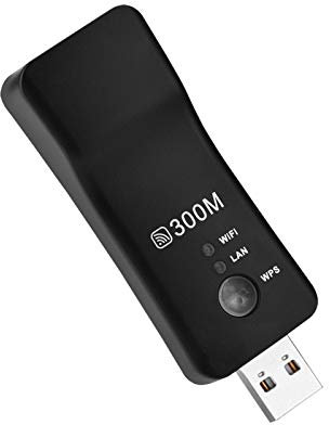 Goshyda Ripetitore USB Wireless Portatile, Amplificatore di Segnale Ripetitore Wireless USB Mini 2.4GHz 300M AP Adattatore di Rete WiFi Smart TV