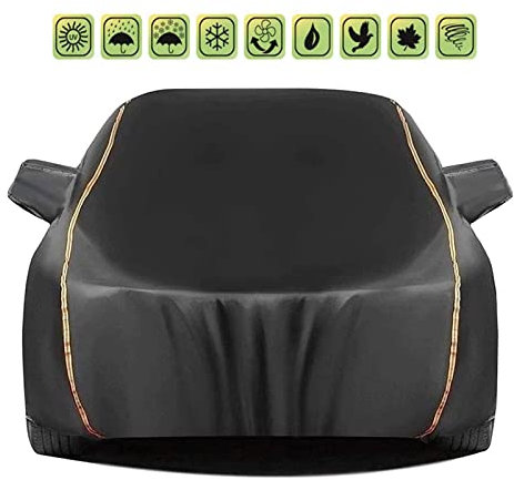 Autoabdeckung Kompatibel Mit Volkswagen VW T-Roc R Cabriolet | Wasserdicht Auto Abdeckplane Autogarage Hülle Mit Spiegeltaschen Indoor Outdoor Vollgarage ( Color : Black , Size : T-Roc R Cabriolet )