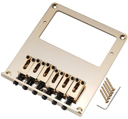 Musiclily Pro 54mm Moderne Humbucker Telecaster Steg Bridge Zinklegierung 6-Saitenreiter für Tele Style E-Gitarre, Gold