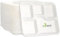 EcoWise 5 Compartment Disposable Plates STRONG PLATES for LUNCH & DINNER 25pcs Size 30cm X 20cm X 5cm - Heavy Duty Sugarcane Plates 100% Compostable Ecofriendly Divided Dinner Plates Microwave Safe