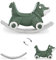 hauck 1st Rocker, Fox Green – 3in1 Schaukeltier, Rutschauto & Balanceboard ab 1 Jahr, Umbaubar mit Kippschutz, Rückenlehne & Griffen, für Gleichgewicht, Motorik & Bewegungsspaß im Kinderzimmer