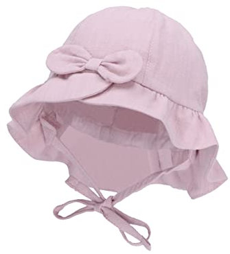 Sterntaler Baby Mädchen Hut Baby Hut Leinen - Baby Hut, Kopfbedeckung Baby Sommer, Sommerhut Baby - aus Baumwolle - rosa, 35