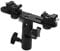 Andoer T-shaped Dual Flash Bracket Flash Speedlite Stand with 2 Cold Shoe Mounts 1/4 Inch to 3/8 Inch Mount Umbrella Hole Replacement for Canon Nikon Yongnuo Flash for Light Stand Photography Umbrella