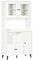 HOMCOM Freestanding Kitchen Cupboard, Modern Kitchen Storage Cabinet with Doors and Adjustable Shelves, 180cm, White