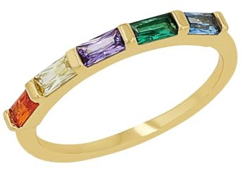 s.Oliver Ring 925 Sterling Silber Damen Ringe, mit Zirkonia synth., Gold, Kommt in Schmuck Geschenk Box, 2035504