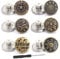 60 Stück Jeans Knöpfe Ohne Nähen, Hosen Ersatz Knöpfe, 17mm Jeansknöpfe Verstellbare Jeans Knöpfe, DIY Buttons, Knöpfe zum Annähen, Hosen Enger Machen, zum Erweitern oder Reduzieren der Hosengröße