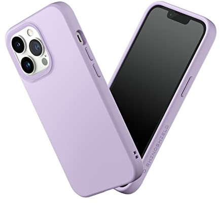 RhinoShield Case kompatibel mit [iPhone 13 Pro] | SolidSuit - Stoßdämpfende & schlanke Schutzhülle mit Premium Finish - 3.5 Meter Fallschutz - Austauschbare Kamera-Ringe - Violett