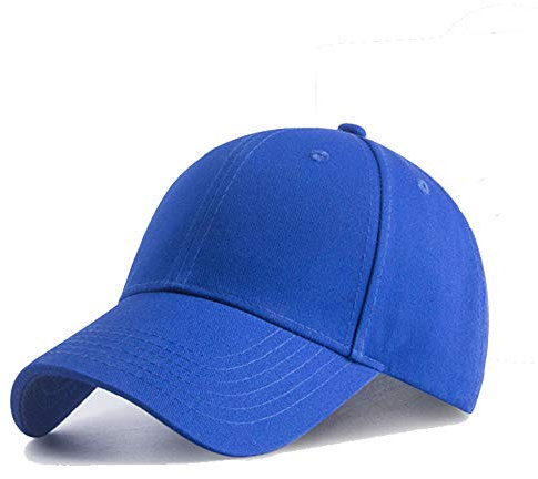 HGDGears Baumwolle Baseball Kappe Verstellbar Sport Visier Hut für Herren（Blau）