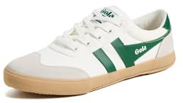 Gola Unisex Badminton Sneaker, Off White/Green/Gum, 36 EU