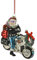 Giftcompany Hänger Santa auf Bike schwarz/Silber 14cm (1 Stück)