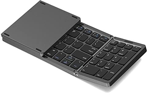 Jzoowar Clavier Bluetooth Pliable, Clavier sans Rechargeable USB pour iOS, Android, PC Windows Smartphone-Noir
