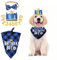WLLHYF Geburtstagsparty-Zubehör für Hunde - Niedliches Bandana-Set Mit Fliege und Kronenhut Mit Zahlen für Kleine, Mittelgroße und Große Hunde