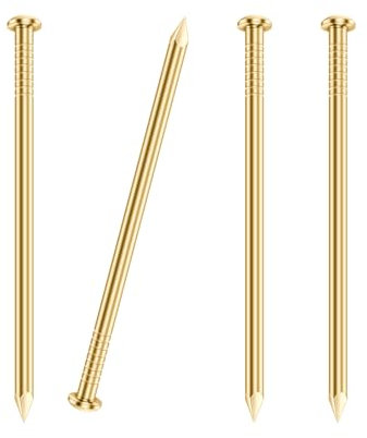 200 Stück Rundkopfnägel, 5,1 cm Hardware-Nagel, Nägel zum Aufhängen von Bildern, Holznägeln, Goldnägeln, Haushaltsnägeln