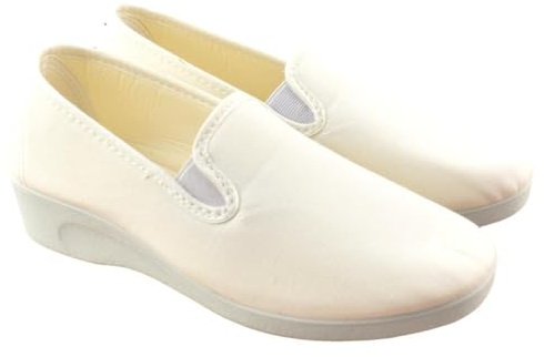 Calsán - Zapatillas Cerradas de Lona con elásticos Laterales y cuña de Goma.493327 Tela