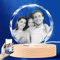 Dilamus Photo en Cristal 3D Personnalisée - Cristal Gravé Photo 3D, Cadre Photo Personnalisé, Verre Personnalisé, Cadeau Fête des Pères, Cadeau Maman Anniversaire, Cadre Photo Fête des Pères
