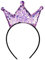 WLLHYF Cerchietto per capelli con paillettes, per Halloween, Natale, con glitter, color oro, accessorio per capelli per ragazze e donne, compleanno (viola)