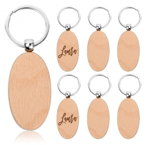 Porte Clef Bois 8 PièCes Porte-CléS En Bois Vierge Porte Clef Personnalisable Porte Clé Personnalisé Cadeau Pour Femme Cadeau Pour Homme Porte-CléS Personnalisables Ovale