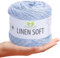 MeriWoolArt® Linen Soft Garn – Premium Naturgarn zum Stricken & Häkeln, 100g Leinengarn Baumwolle Viskose Mischung, atmungsaktiv, weich & umweltfreundlich, ideal für Kleidung, Tücher, DIY 7319