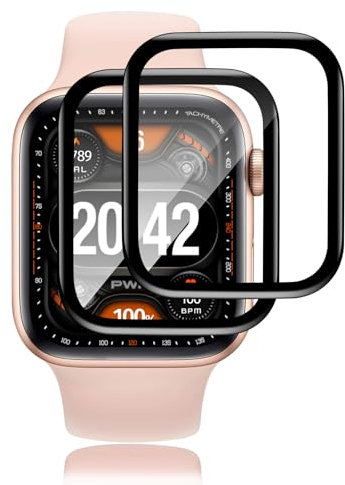 Agedate 2 Stück Schutzfolie für Panzerglas für Apple Watch 4/5/6/SE 44mm Schutzglas Folie, 9H Blasenfrei Displayschutz Folie für Watch 44mm Panzer Schutz Glas, HD Fingerabdruck Panzerfolie für SE 44mm