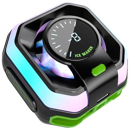 Allayu Telefon Lüfter mit LED Anzeige, Echtzeit Temperatur, ABS Telefonkühler für Gaming, Handy Kühler, Telefon Lüfter
