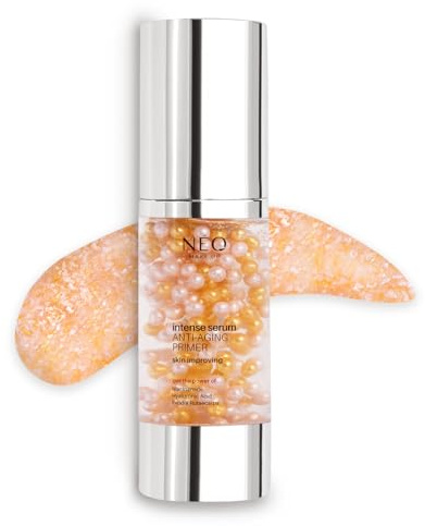NEO MAKE UP Anti-Aging Primer – Glättender Gel-Serum Primer mit Niacinamid, Hyaluronsäure & Peptiden – Für trockene, reife Haut – Mildert feine Linien & spendet Feuchtigkeit – 30 ml