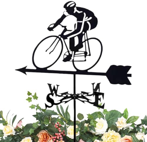 Girouette, Piquet de Toit pour vélo, indicateur de Direction décoratif pour Le Vent, idéal pour tonnelle, Grange, Cour, clôture, Cour, Patio, pelouse, Garage, Ferme, terrasse